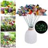 10Pcs Luminous Butterfly Stake Weather-resistant Outdoor Garden Planter Pot Vase 3D Fake Butterfly Pole Spike Stick Decoration Photo Prop