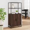 VidaXL Высокий буфет дуб коричневый 68x35x139 см инженерное дерево металл, боковой шкаф, высокий шкаф для хранения, витрина 849053
