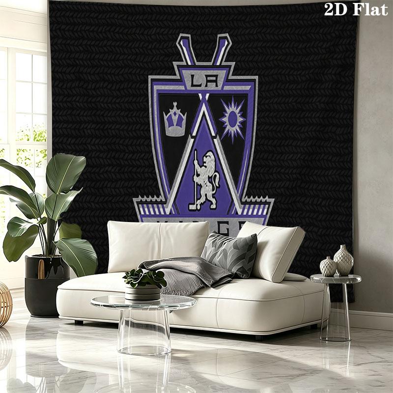 LA Kings Art Wall tapestry, aesthetic printed fabric blanket, suitable for bedroom, living room, and home decor.