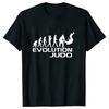 Мужские брендовые футболки Evolution of Judo Классическая графическая футболка Повседневная мода Женская Мужская одежда Топы Футболка большого размера Homme