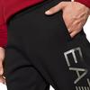 Emporio Armani EA7 С принтом логотипа Эластичный пояс Средняя посадка Зауженные Вязаные спортивные брюки Мужские брюки Черный 8NPPB5-PJ07Z-1205
