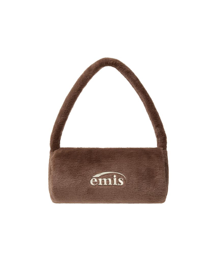 Сумка-цилиндр Emis Fur - Коричневая