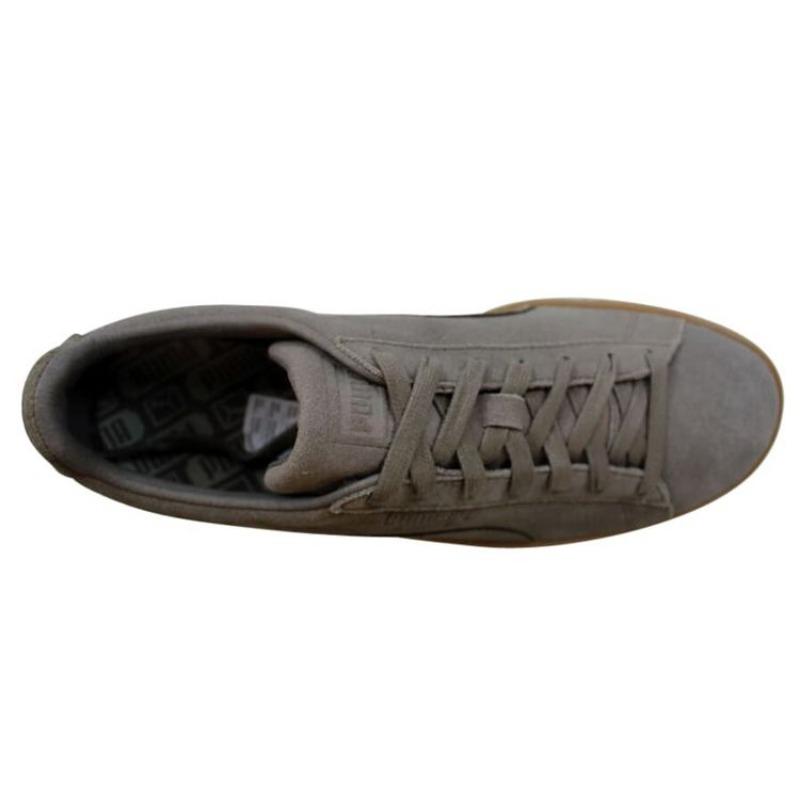 Puma Замшевые Классические Унисекс Низкие Скейт-Ботинки Искусственная Кожа Комфортные Износостойкие Серо-Коричневые 363869-01