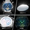 OLEVS механические автоматические часы с фазами Луны стильные скелетонированные водонепроницаемые популярные светящиеся часы для мужчин синие мужские
