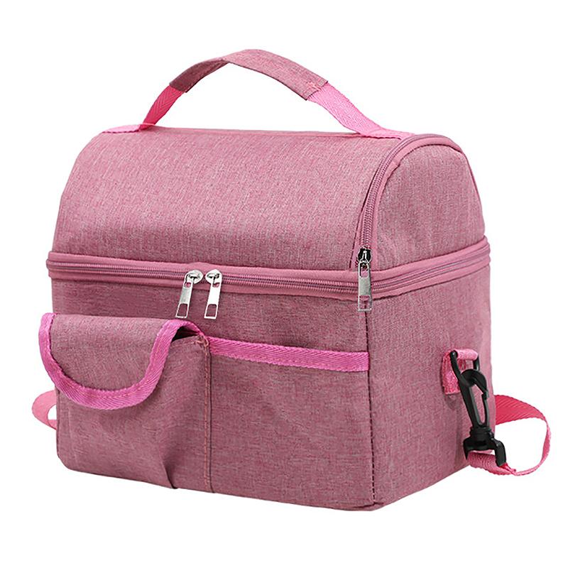 Большая изолированная коробка для ланча, герметичная сумка-холодильник с двумя отделениями для ланча для кемпинга, для мужчин и женщин, для хранения банок вина, сумка-холодильник