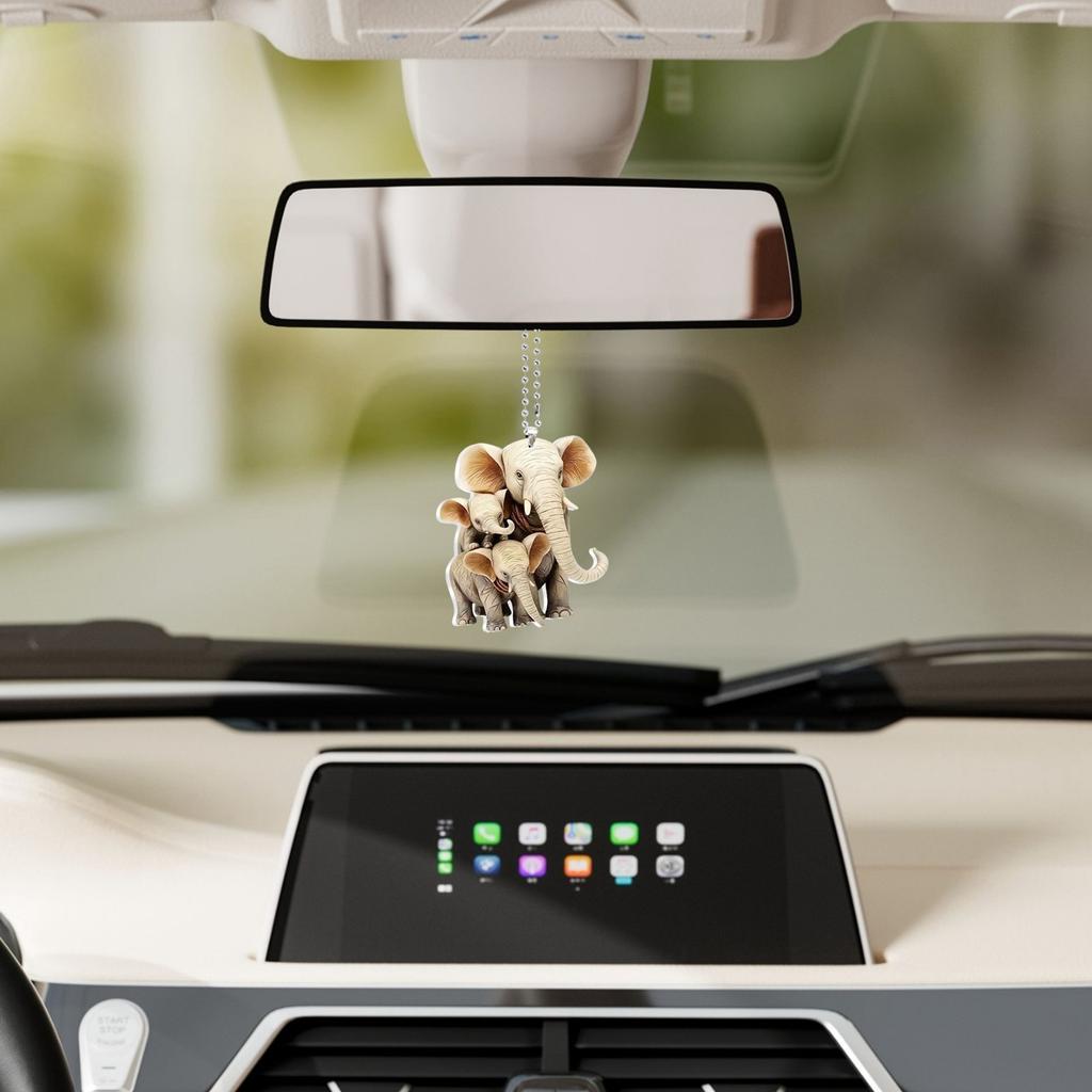 2D Симпатичный автомобильный акриловый плоский брелок для зеркала заднего вида