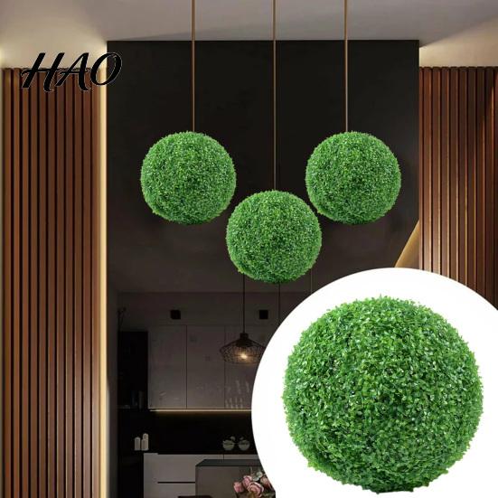 Office Decoration Plant Artificial Topiary Ball Faux Boxwood UV Resistant Realistic UV-resistant Multi-Layer Outdoor Backyard Porch Garden Fake Green