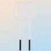 2Pcs Badminton Racket Set Ultralight Split Ferro Alloy Adult Badminton Racket With Bag Attacking And Defending