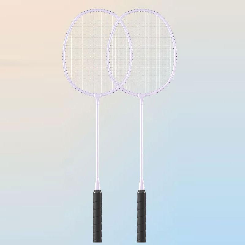 2Pcs Badminton Racket Set Ultralight Split Ferro Alloy Adult Badminton Racket With Bag Attacking And Defending
