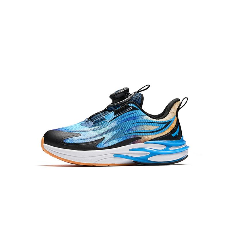 Anta Kids Flame Fabric Trendy Fashion Test Lightweight Shock Absorption Low-Top Running Shoes Kids Sneaker Blue 312519903-3