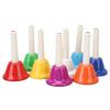 Hand Bell Set Colorful 8 Note Musical Alloy Handbells for Children Adult Wedding