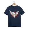 Winged Skull T-Shirt Unisex Gothic Grunge Biker Rock Graphic Tee Blood Red Art