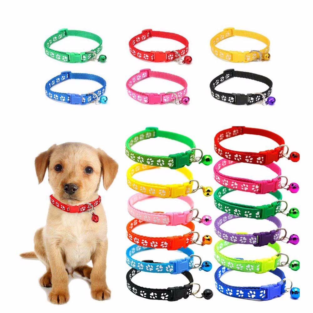 For Puppy Kitten With Bell Cat Paw Print Grooming Accessories Pet Collar Pet Supplies Cat Necklace