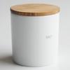 LOLO | Storage Containers | SALT | Canisters | Made in Japan | Ceramic | Porcelain | Teak | With Lids |