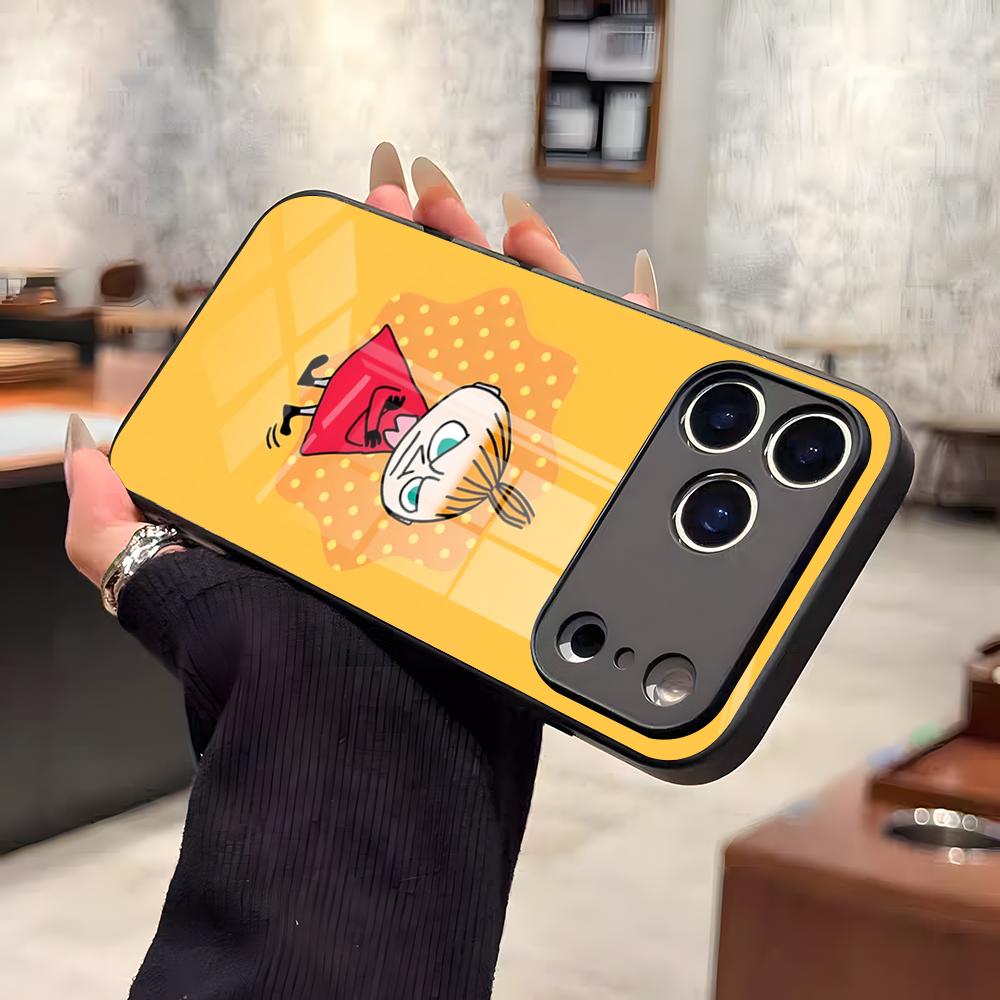 Аниме L-LittleS M-Мой Чехол Для Телефона Для IPhone 17 Air 16 E Pro Max 15 14 13 Mini 12 Pro 11 Max Plus Черный Стеклянный Чехол