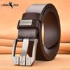 Мужской кожаный ремень с автоматической пряжкой из натуральной воловьей кожи для молодежи, повседневный индивидуальный корейский вариант трендового брючного ремня