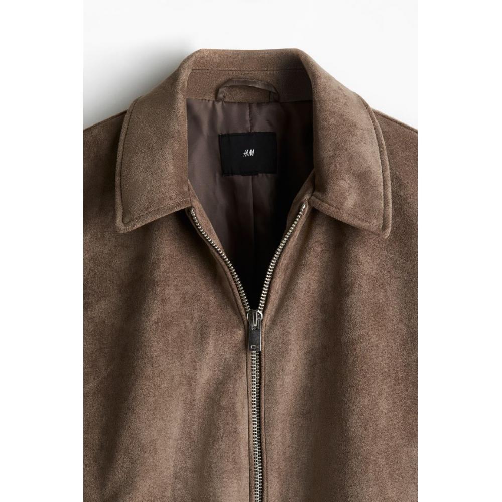 Куртка HM Regular Fit темно-бежевого цвета