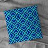 Blue Geometric Plaid Pattern Pillowcase Car Ornaments Office Living Room Sofa Home Pillowcase