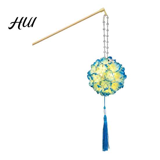 Night Market Atmosphere Light Hydrangea Lantern DIY Kit, Handheld Glowing Chinese Style Flower Manual Assembly Art Project Craft for Mid Autumn,