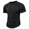 Men's Round Neck T-shirt Cotton Solid Color Short Sleeve Basic Tee Pullover