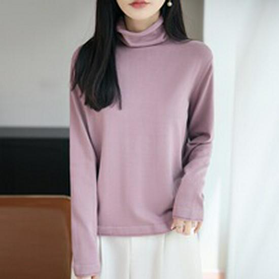Women's Fair Isle Wool High Neck Zipper Sweater - Autumn/Winter Loose Knitwear