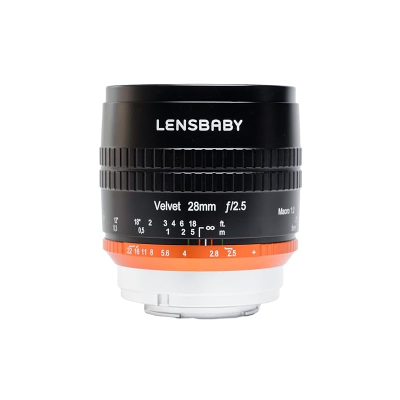 [Модель ограниченной серии] Lensbaby Velvet 28 с медными кольцами, байонет Canon EF, мягкий эффект, 28 мм F2.5, совместим с полнокадровыми камерами, ручная фокусировка