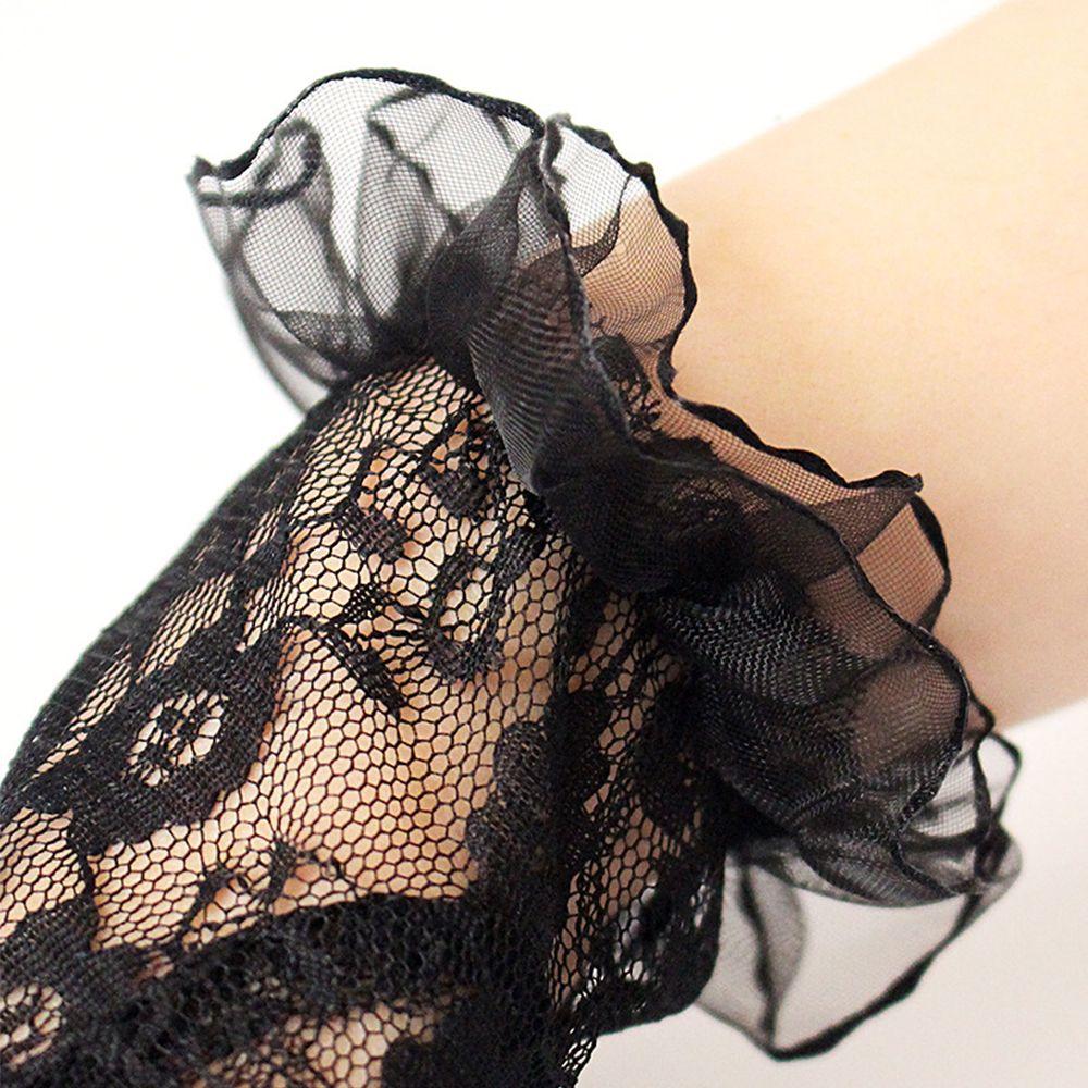 Summer Floral Side Sun Protection Sexy Driving Gloves Mittens Short Gloves Women Gloves Lace Gloves