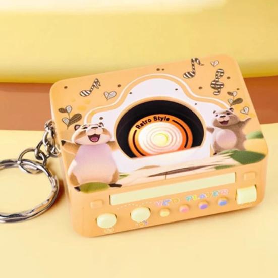 2025 Мини Брелок в виде проигрывателя, Портативный Ретро Фонограф, Игрушка, Подвеска на сумку, Карманный Музыкальный Подарок для Детей