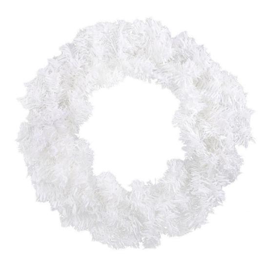 Faux Spruce Christmas Wreath Unlit Pink/White Artificial Flocked Xmas Wreath for Indoor Outdoor Winter Home Decor