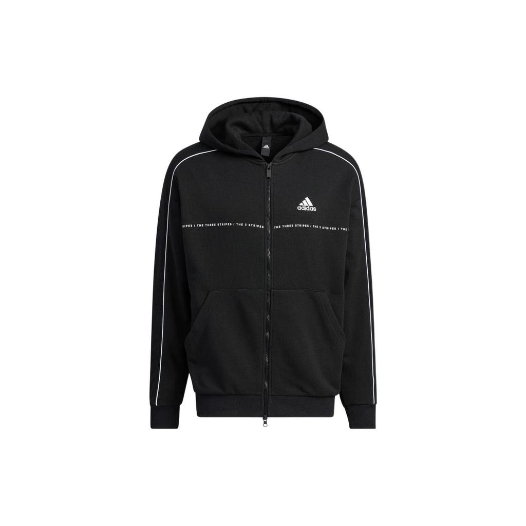 adidas Толстовки Унисекс Черные С Капюшоном Умеренные Кардиганы IA9435