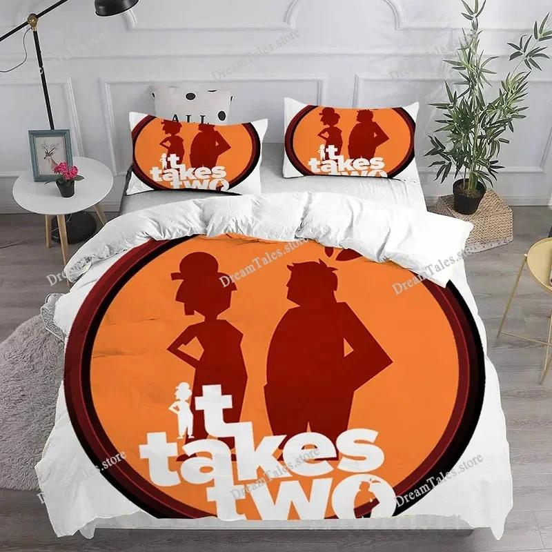 Fashion Game It Takes Two Printed Bedding Sets Comforter Quilt Bed Cover Duvet Cover Pillow Case Sets Kids Adult Size741