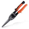 Long Blade Metal Scissors, Multi-Power Straight Type, for Cutting Sheet Metal, Serrated Blades, Heavy-Duty Metal Scissors, Molding Cutter, Co