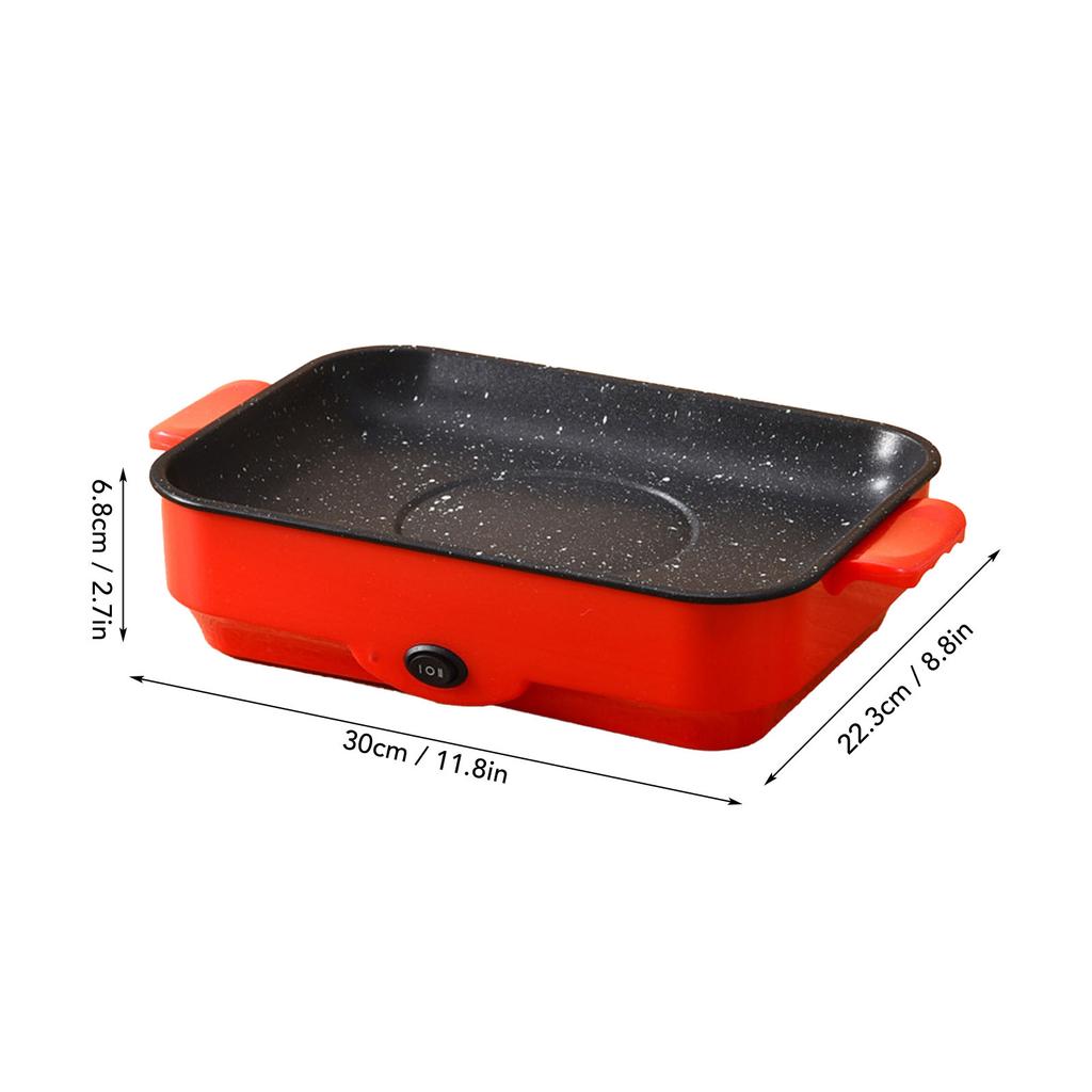 Электрическая антипригарная многофункциональная сковорода-гриль для приготовления пищи в помещении.  