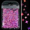 Holographic Four-Pointed Star Nail Sequins Laser Silver Gold Flakes DIY Manicure Design Nail Art Decorations Accessories