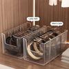 1/2Pcs Belt Storage Boxes Large Capacity 4 Grids Transparent Design Tie Belt