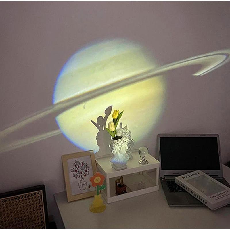 USB Проектор Луны и Земли Ночник 3D Галактика Звездное Небо Потолочный Светильник с 1/3/6/10 Пленками Романтическая Атмосфера для Спальни Декор