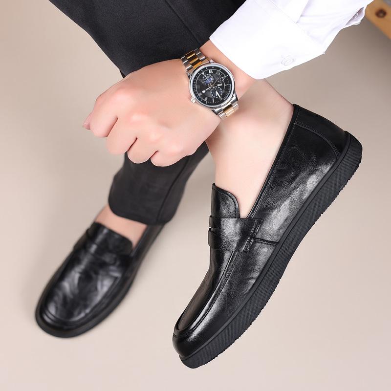 Модная мужская повседневная обувь из натуральной коровьей кожи, мужские удобные мокасины для вождения, мужские туфли на плоской подошве для отдыха на открытом воздухе