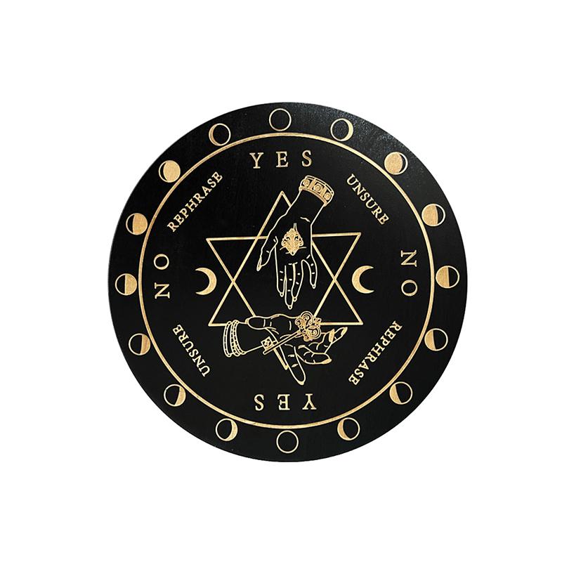 Алтарные украшения, Исцеляющая доска для медитации, маятниковая игра, деревянная гадальная доска с лунной звездой