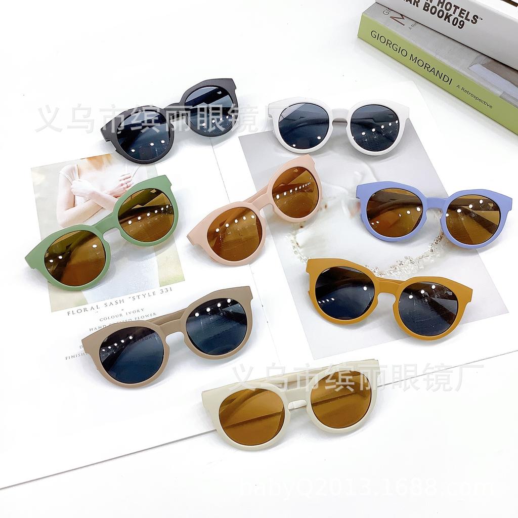 Персонализированные детские солнцезащитные очки, матовые солнцезащитные очки Macaron, модные солнцезащитные очки с защитой от ультрафиолета