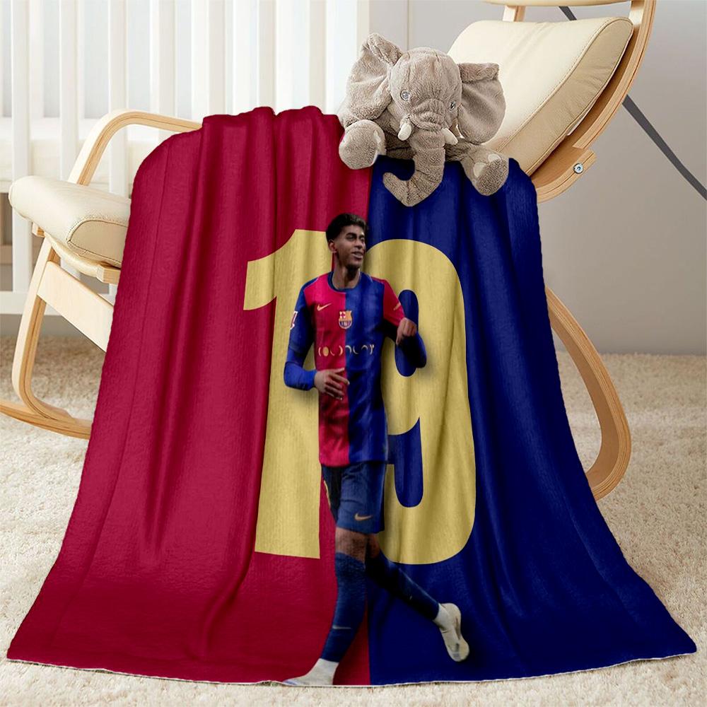 Lamine Yamal's Soccer Legend Blanket Soft & Cozy Great for Couch Livingroom Office for All Seasons Warmthful Decor Birthday Christmas Gift Blanket