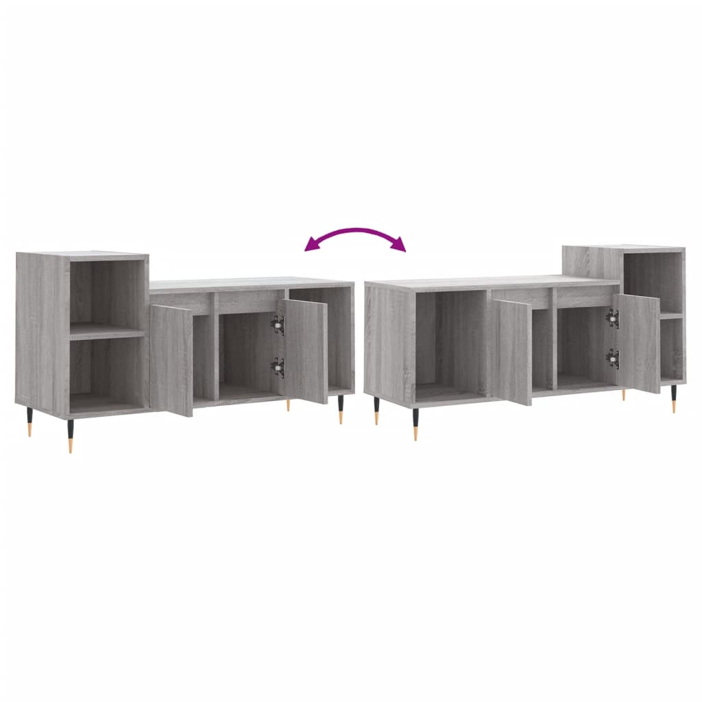 TV Cabinet Gray Sonoma 100 x 35 x 55 cm Particleboard