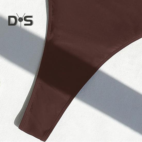 Женский сексуальный монокини с V-образным вырезом без рукавов купальник с открытой спиной, подчеркивающий фигуру, цельный бикини