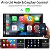 Автомобильный радиоприемник CarPlay Android Auto 1 Din Bluetooth HD 7-дюймовый сенсорный экран Мультимедиа FM ISO Питание Aux Вход Bluetooth USB Зеркальная связь