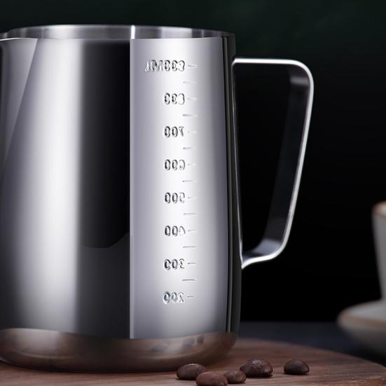 140ml/350ml/550ml/900ml Milk Frothing Pitcher Stainless Steel Espresso Steaming Pitcher Jug Milk Frother