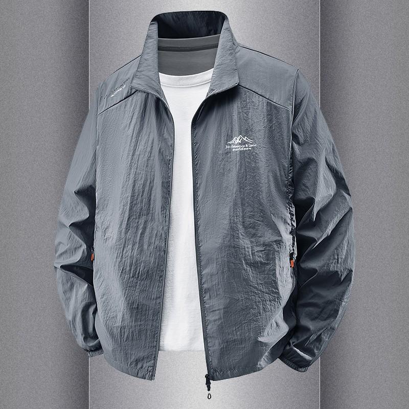 Sunscreen Jacket for Men Summer Thin Lightweight Breathable UV Protection Ice Silk Outdoor Fishing Hiking Sikn Coats