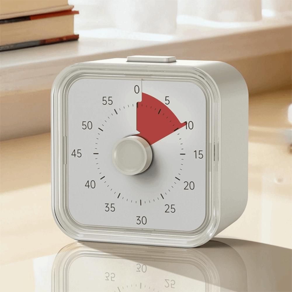 Round/Square Countdown Alarm Clock 60 Minutes Kitchen Timer Visual Timer  Kids Children Reminder