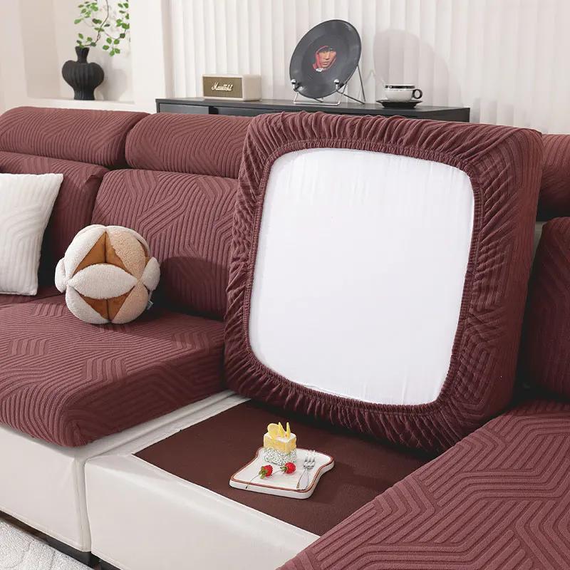 Жаккардовые чехлы на сиденья дивана Утолщенные износостойкие чехлы для дивана Съемные моющиеся чехлы на подушки дивана Защитные чехлы из спандекса