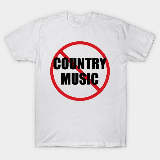 Asian Size Men Black Print T-shirt No Country Music No-Cut Heat Transfer Print Cotton Tshirt