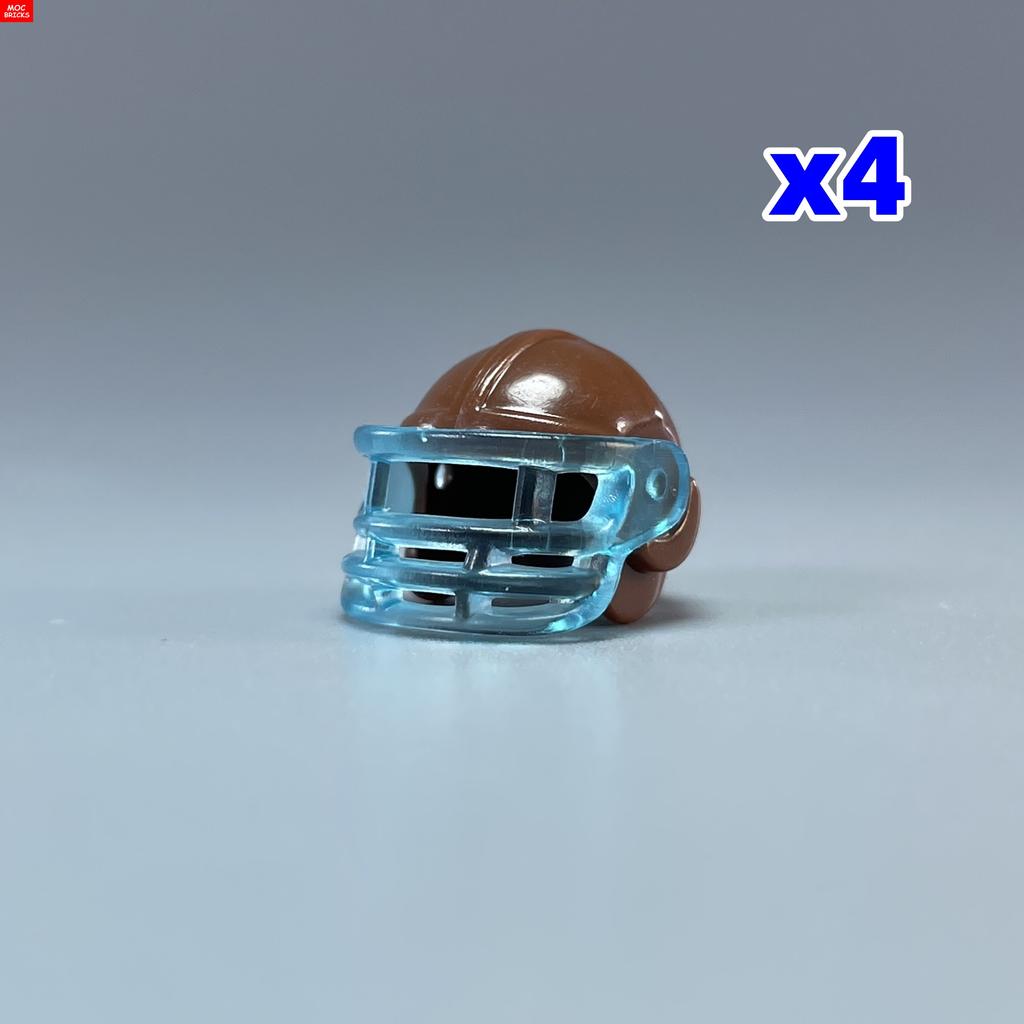 MOC Bricks 30170 30171 Pilot helmet Headgear Visor goggles 4cm Figure Wear DIY Building Blocks Toys Birthday Gifts