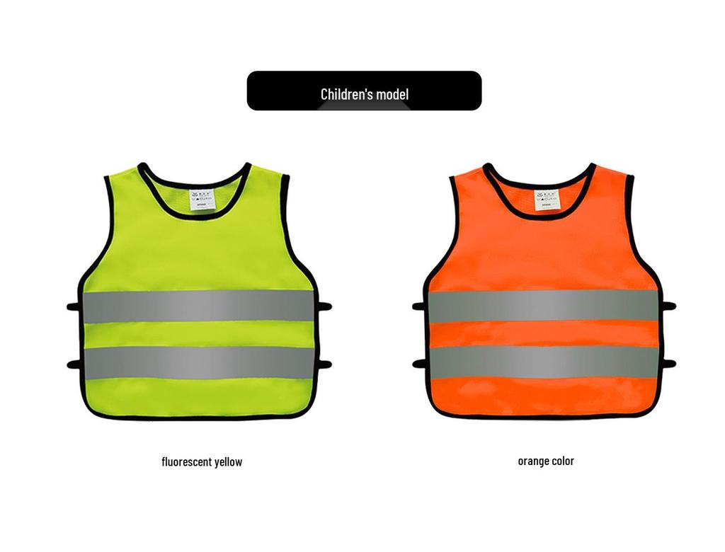 Iron Head Kung Fu Kids' Reflective Safety Vest - Ages 6-12 for Outdoor Protection